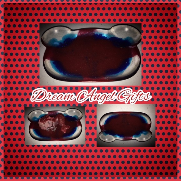 Red clear blue jewelry tray - Picture 2 of 2